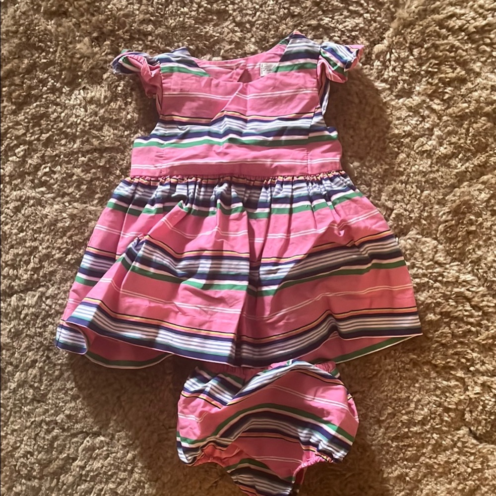 Ralph Lauren Pink and Multicolor Striped Kids Set